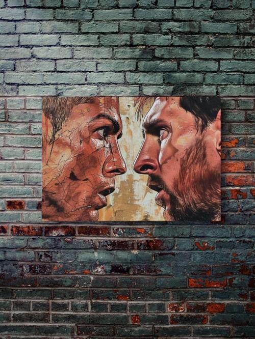 Cristiano Ronaldo Vs Lionel Messi - Spor Posterleri, Takım Posterleri Özel Tasarım Kağıt Poster