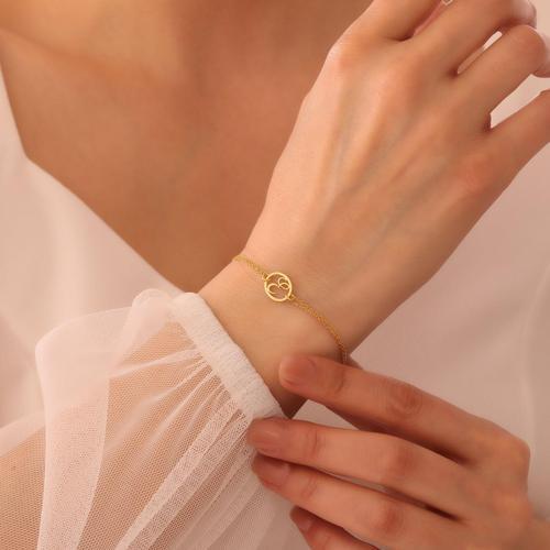 925 Ayar Gümüş Harfli Çift Zincirli Bileklik