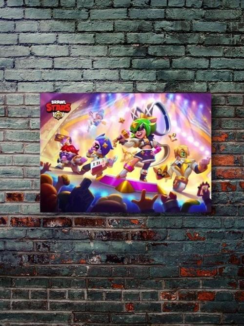 Brawl Stars, Eşsiz Tasarım Oyun, Karakter Posterleri, Özel Tasarım Kağıt Poster