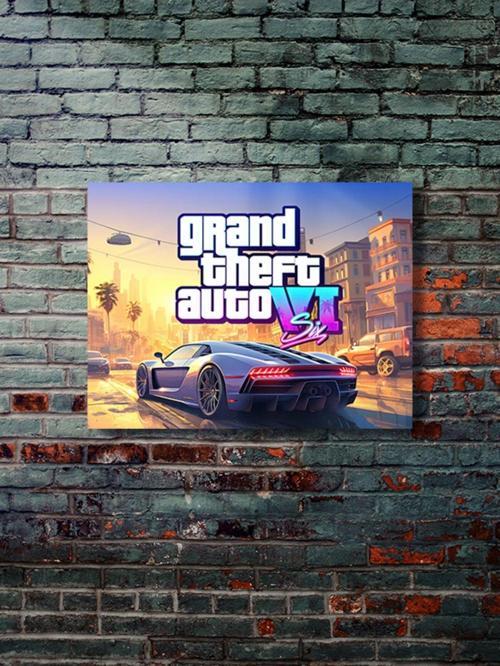 Gta 6 (Vı) - Gaming Posterleri, Özel Tasarım Kağıt Poster, Duvar Sanatı