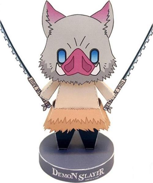 Inosuke Hashibira - Demon Slayer - Kesime Hazır Kağıt Maket, Çocuklar Ve Yetişkinler İçin Uygun