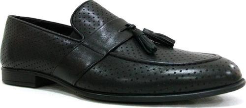 Siyah Bağcıksız Püsküllü Erkek Ayakkabı