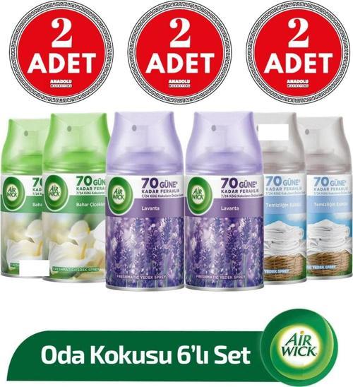 Oda Kokusu Freshmatic Makine Yedek Spreyi 6 Al 4 Öde 6X250 Ml Set