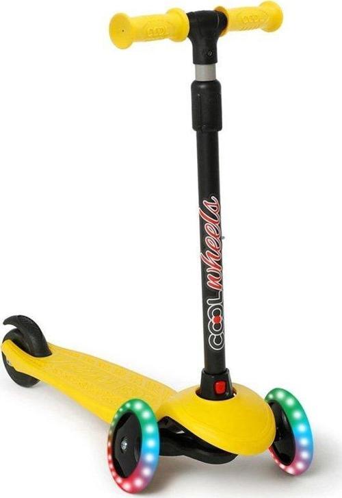 Scooter Cool Wheels Işıklı Star Sarı Scooter 3+