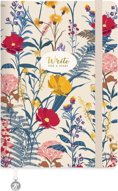 Çizgili Esnek Kapak Write For A Start Defter 14 x 20 CM - Beyaz
