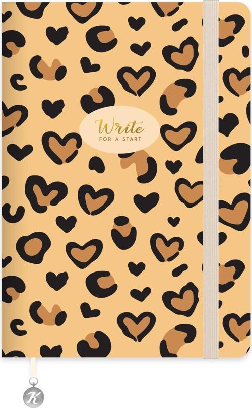 Çizgili Esnek Kapak Write For A Start Defter 14 x 20 CM - Leopar
