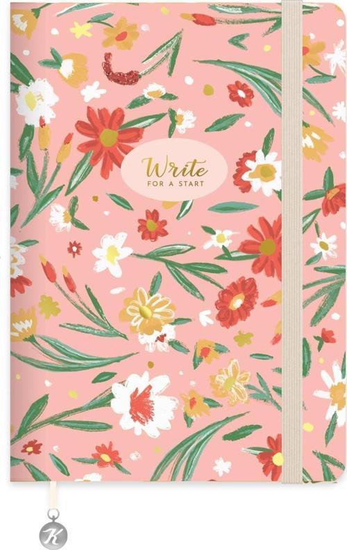 Çizgili Esnek Kapak Write For A Start Defter 14 x 20 CM - Pembe