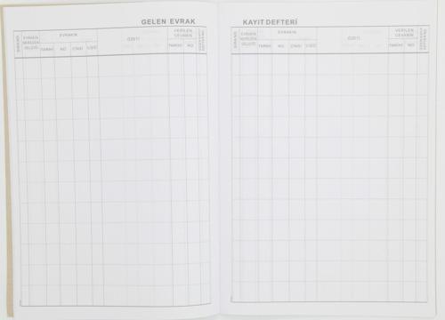 Gelen Evrak Defteri Karton Kapak