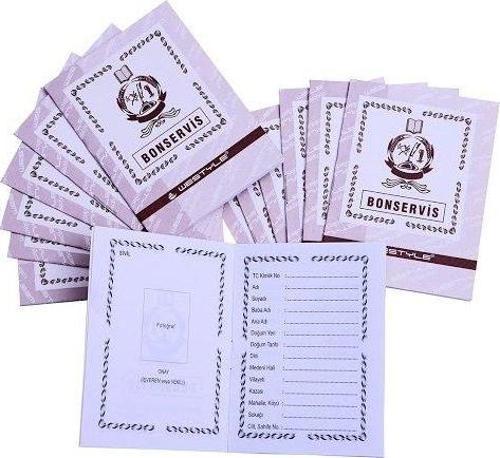Bonservis Defteri Kapaklı Küçük 1 Adet