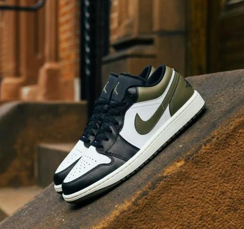 AİR JORDAN 1 LOW MEDİUM OLİVE-553558-092