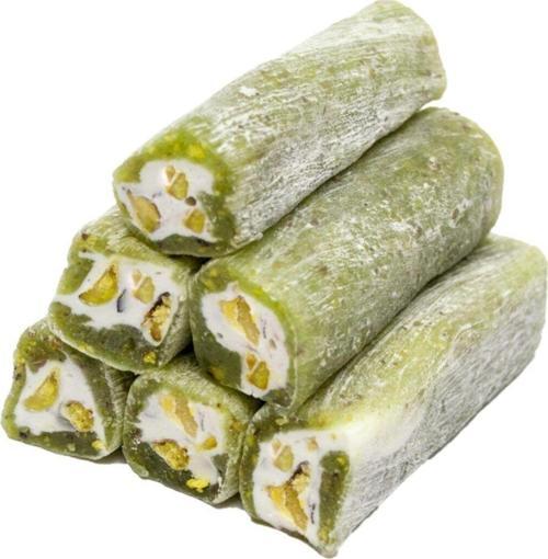 Fıstık Ezmeli Sütlü Fıstıklı Parmak Lokum Kalın