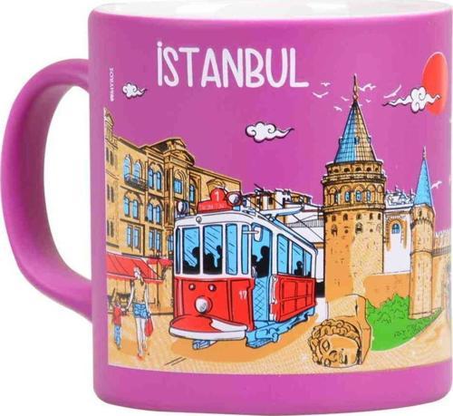 İstanbul Temalı Kutulu Seramik Kupa T 82*90 Mm