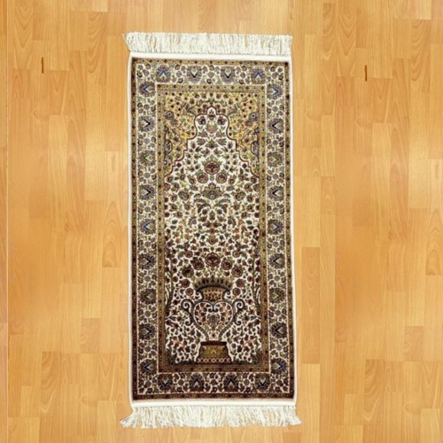 Desenli 60*120 Bej İpek Seccade