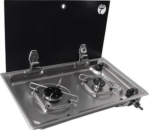 BIO Cam Kapaklı Çift Gözlü Gömme Ocak FSM3499