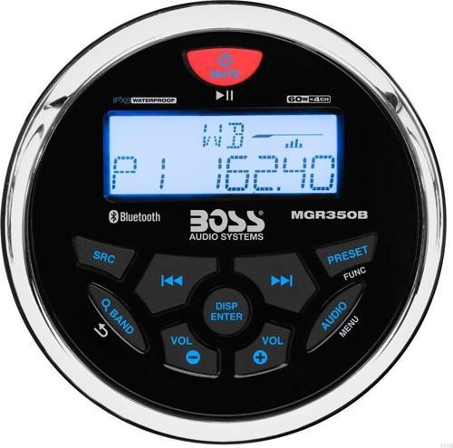 Audio MGR350B Systems Yuvarlak Marin Teyp Siyah