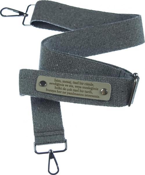 Gri Renk, Stil Sahibine Özel Kişiselleştirilebilir Moda Çanta Omuz Askısı, 220 Cm Kişisel Hediyelik