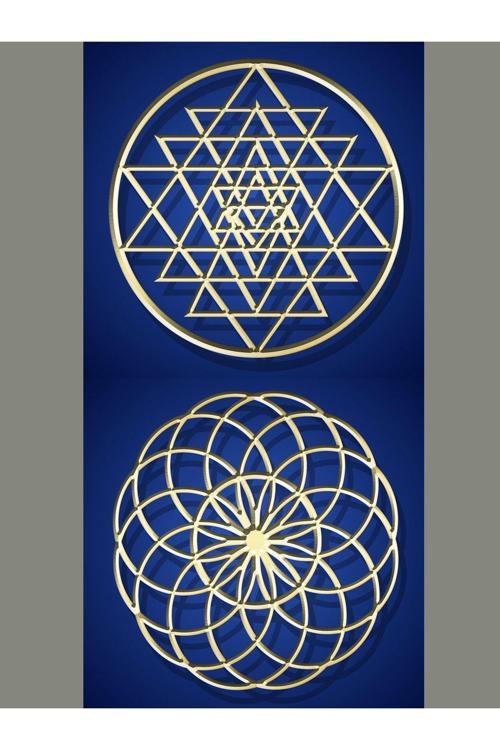 Kutsal Geometrik Şekiller Yaşam Çiçeği Sriyantra Set Torus Hediyemizdir
