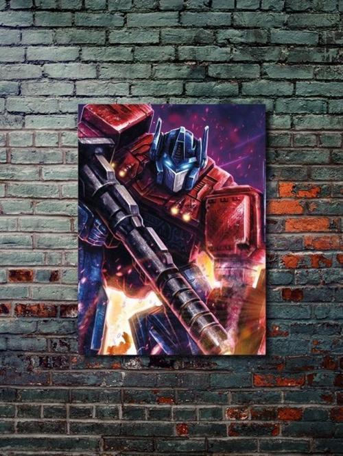 Optimus Prime - Transformers - Dizi, Film Ve Karakter Özel Tasarım Poster Serisi, Eşsiz Tasarım,