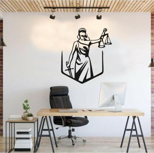 Themis Adaletin Sembolü Hediyelik Duvar Tablosu Siyah