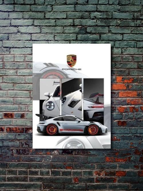 Porsche 911 Gt3 Rs, Eşsiz Tasarım Otomobil Posterleri, Özel Tasarım Kağıt Poster