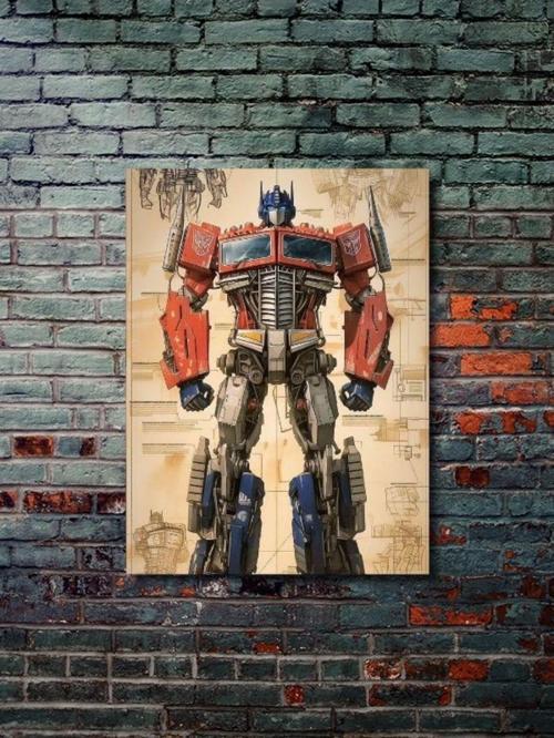 Optimus Prime - Transformers - Dizi, Film Ve Karakter Özel Tasarım Poster Serisi, Eşsiz Tasarım,