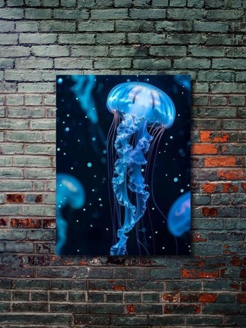 Etkileyici Denizanası, Hayvanlar Alemi Posteri, Özel Tasarım Kağıt Poster, Duvar Sanatı