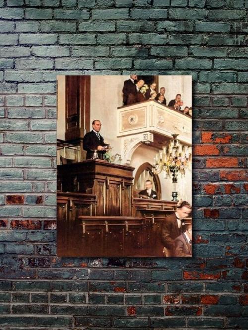 Mustafa Kemal Atatürk Tarihi Portre Posteri, Tarihi Kişiler, Özel Tasarım Kağıt Poster, Duvar Sanatı