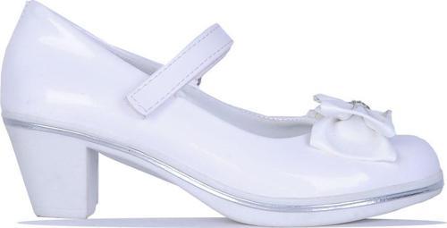 Alens Lunedi Beyaz Rugan 4Cm Topuklu Kız Çocuk Ayakkabı