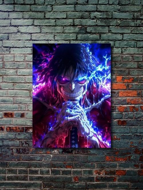 Eren Jaegerr - Attack On Titan, Anime - Manga Serisi, Özel Tasarım Kağıt Poster, Duvar Sanatı