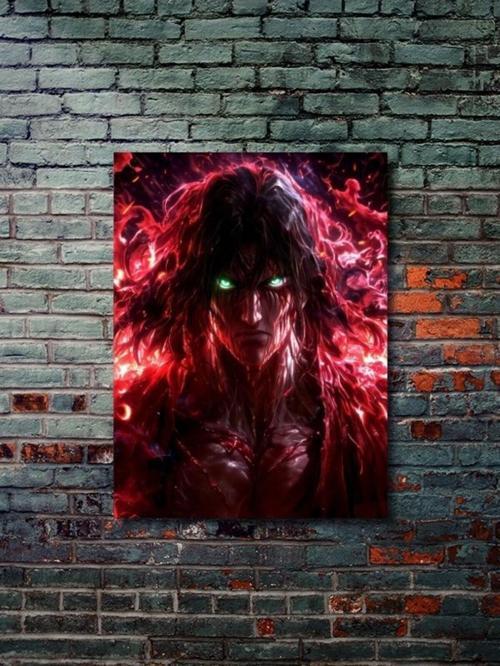 Eren Jaegerr - Attack On Titan, Anime - Manga Serisi, Özel Tasarım Kağıt Poster, Duvar Sanatı