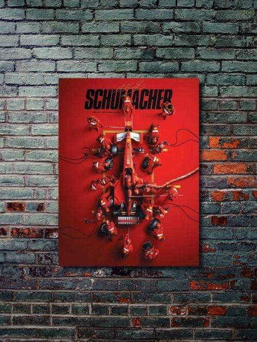 Michael Schumacher - Formula -1 - Eşsiz Tasarım Otomobil Posterleri, Özel Tasarım Kağıt Poster