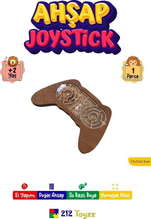 Ahşap Joystick Labirent Eğitici Ve Zeka Oyuncağı Motor Beceri Geliştirici Oyuncak