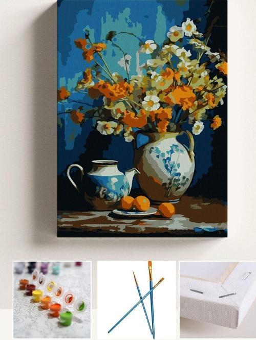 Sayılarla Boyama Tuval Seti Fırça Boya Dahil (Çıtalı) 40X50 Cm