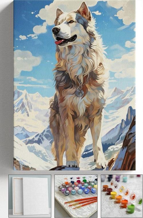Sayılarla Boyama Tuval Seti Fırça Boya Dahil (Çıtalı) 40X50 Cm - Ulukurt