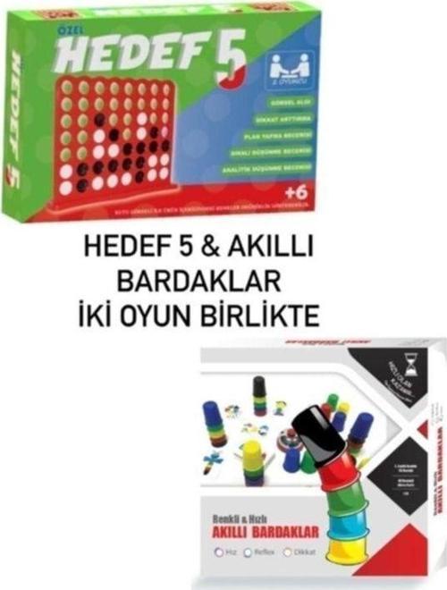 Akıllı Renkli Hızlı Bardaklar Hedef 5 Iki Oyun Birlikte