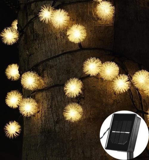Solar Peri 30Led 4Mt 8 Mod Güneş Enerjili Bahçe Aydınlatma Dekorasyon Günışığı