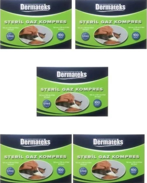 Steril Gaz Kompres 7.5x7.5 100 Adet 5 Kutu