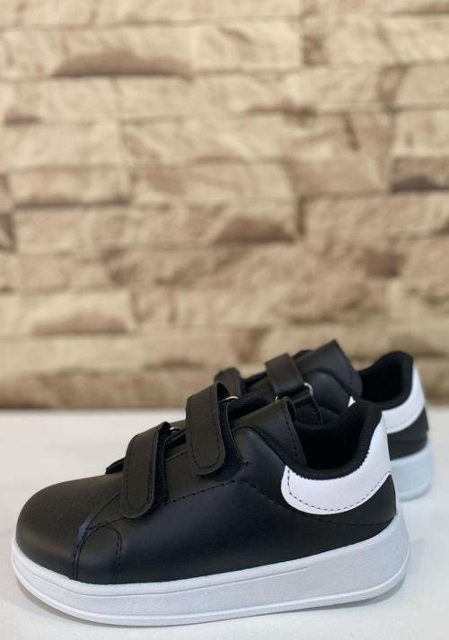 Unisex Kids Bebek Çocuk  Spor Ayakkabı Sneakers Okul Ayakkabısı 1021-101-0013 Siyah-Beyaz-30