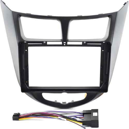 HYUNDAI ACCENT BLUE 2011-2018 9" SİYAH-GRİ ANDROID MULTİMEDYA ÇERÇEVESİ - SOKET