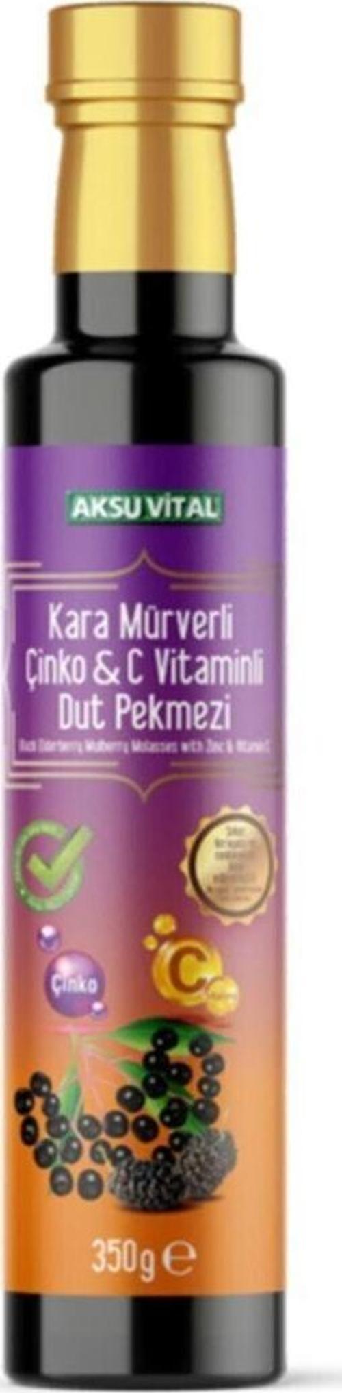Dut Pekmezi Kara Mürverli Çinko C Vitaminli Dut Pekmezi 350 Gr .