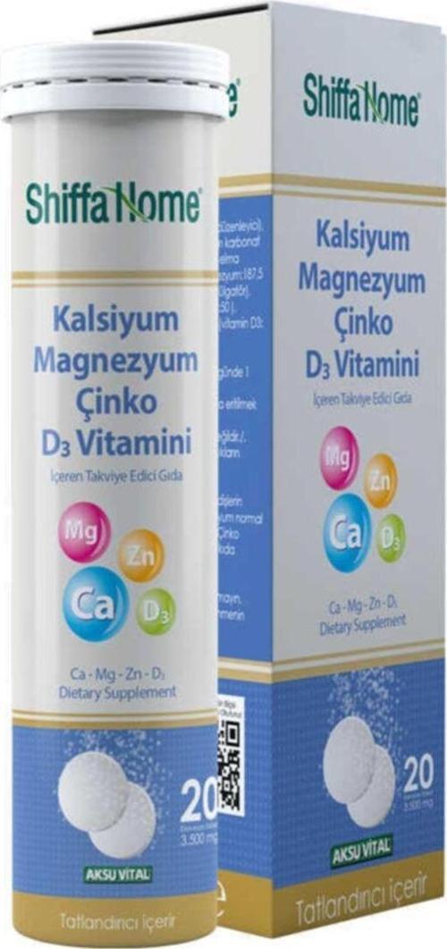 Kalsiyum & Magnezyum & Çinko & D3 Vitamini 20 Efervesan