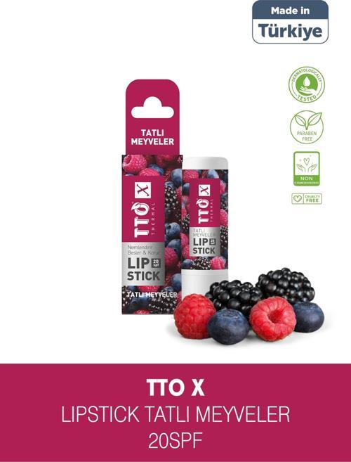 X Tatlı Meyveler Lipstick 20 SPF Korumalı Özel Formül