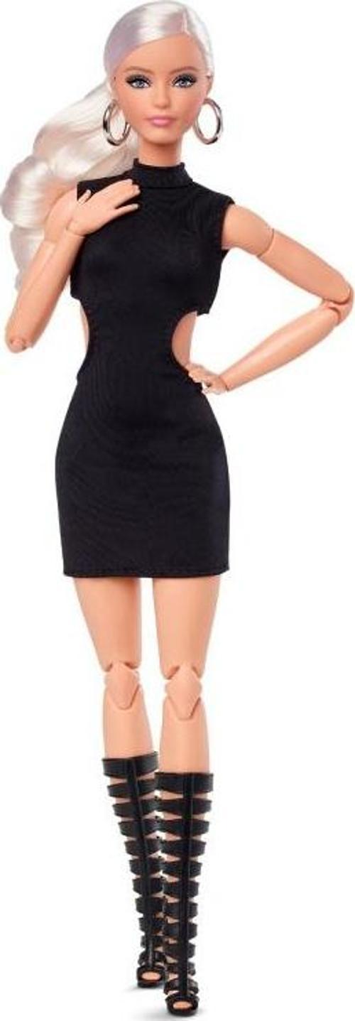 Basics Koleksiyonluk Bebek, Sarı Saçlı Model 02, Siyah Elbise ve Gladyatör Çizmeler JBH71