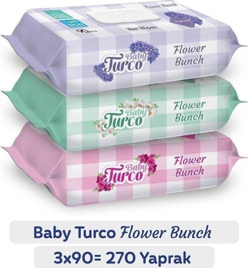 Flower Bunch Islak Havlu 3X90 (270 Yaprak)