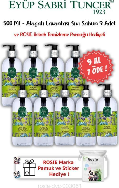 9 AL 7 ÖDE Alaçatı Lavantası Sıvı Sabun 500 ML ve ROSIE Hediyeli