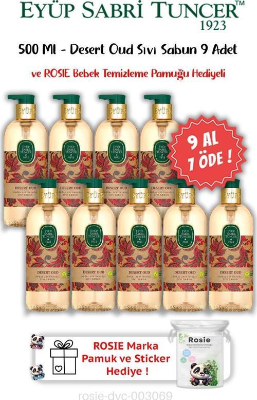 9 AL 7 ÖDE Desert Oud Sıvı Sabun 500 ML ve ROSIE Hediyeli
