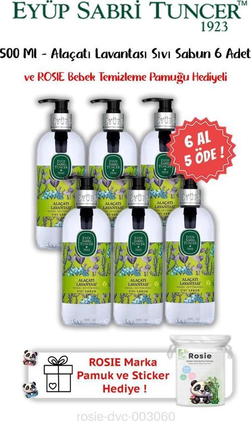 Alaçatı Lavantası 500 ML 6 AL 5 ÖDE  Sıvı Sabun ve ROSIE Hediyeli