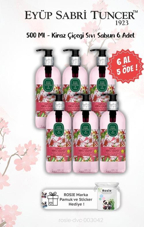 Japon Kiraz Çiçeği 500 Ml Sıvı Sabun 6 AL 5 ÖDE ve ROSIE Hediyeli