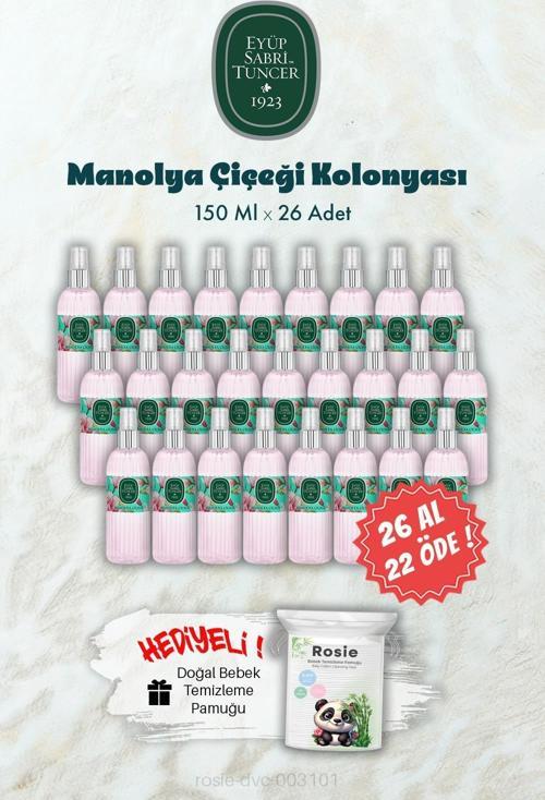 26 AL 22 ÖDE 150 ML Manolya Çiçeği Kolonyası ve ROSIE Hediye