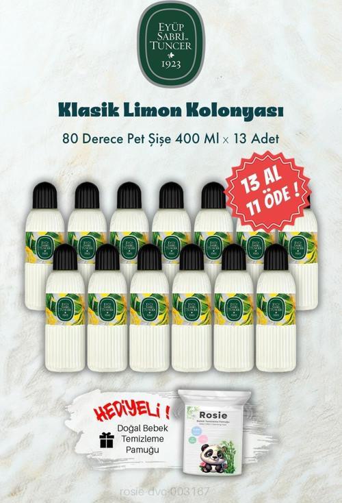 400 ML 13 AL 11 ÖDE 80 Derece Klasik Limon Kolonyası ve ROSIE Hediye